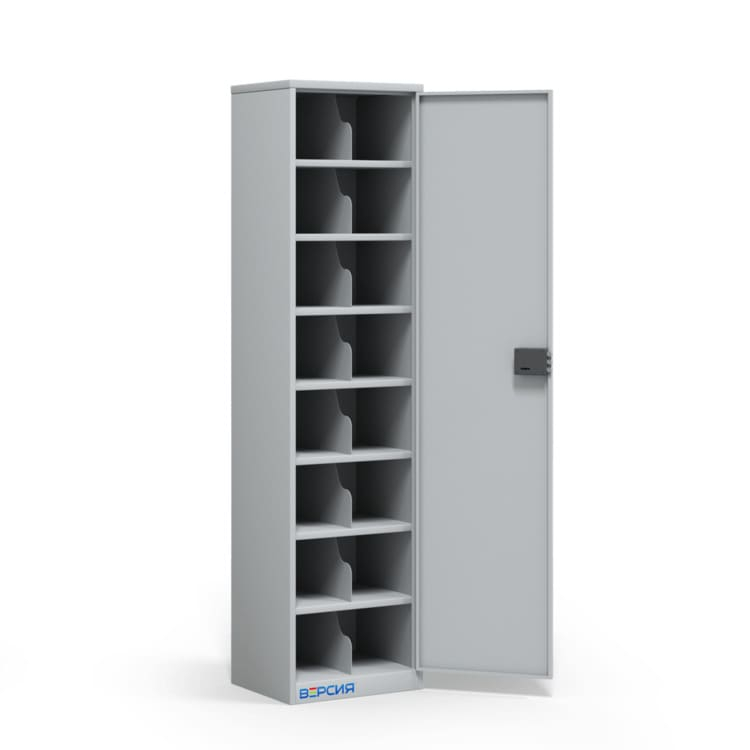 Металлический шкаф для 16 противогазов ХПГ-16, с дверью Металлический шкаф для 16 противогазов ХПГ-16, с дверью