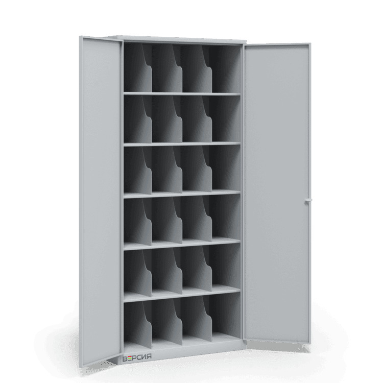 Металлический шкаф на 24 противогаза ХПГ-24-880, с двумя дверьми Металлический шкаф на 24 противогаза ХПГ-24-880, с двумя дверьми