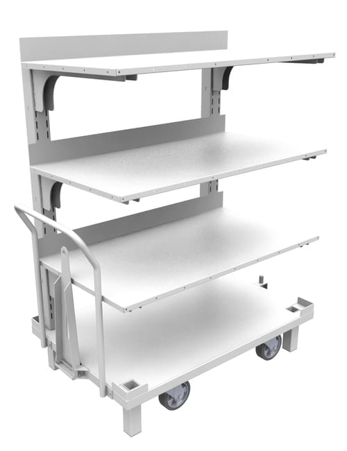 Тележка-стеллаж консольная одинарная, 4 уровня хранения Тележка-стеллаж консольная одинарная, 4 уровня хранения