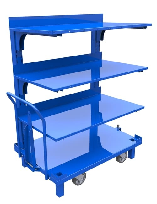 Тележка-стеллаж консольная одинарная, 4 уровня хранения Тележка-стеллаж консольная одинарная, 4 уровня хранения