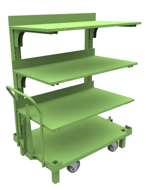 Тележка-стеллаж консольная одинарная, 4 уровня хранения Тележка-стеллаж консольная одинарная, 4 уровня хранения