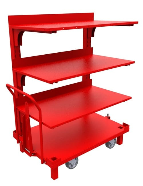 Тележка-стеллаж консольная одинарная, 4 уровня хранения Тележка-стеллаж консольная одинарная, 4 уровня хранения