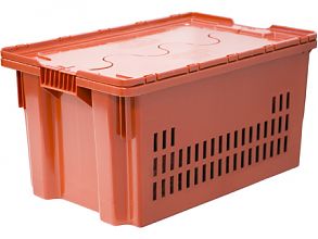 Ящик 600х400х300 Safe PRO мороз. дно сплошное, стенки перфорированные, с крышкой