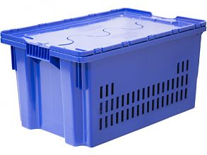 Ящик 600х400х300 Safe PRO мороз. дно сплошное, стенки перфорированные, с крышкой