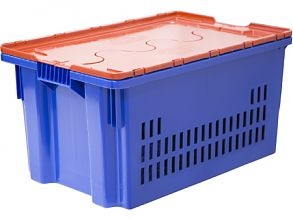 Ящик 600х400х300 Safe PRO дно сплошное, стенки перфорированные, с крышкой