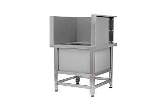 Ванна моповая сварная ВМСн - 530x530x500 (800) Norma Inox, 1 м/о 430x430x200 (облицовка П-образная; ножка угловая)