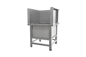Ванна моповая сварная ВМСн - 630x630x500 (800) Norma Inox, 1 м/о 530x530x200 (облицовка П-образная; ножка профильная, тр. 40x40)