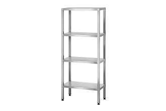 Стеллаж полочный СПЛп - 800x400x2000 Profi Inox (полка сплошная 4 шт.)