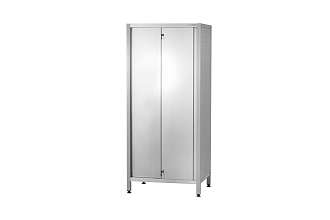Шкаф кухонный ШЗКп - 1500x500x1800 Profi Inox, двери-купе, полки сплошн. 2 шт., без к-та замков