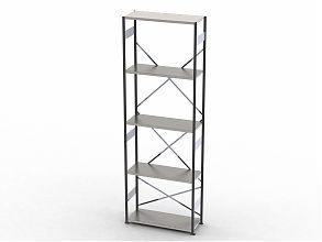 Стеллаж S90 3030х1000х400, 5 полок, осн. секция
