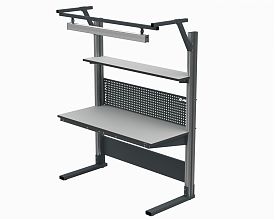 Стол рабочий основной 1200х700мм 41.С ESD (RAL7035) + 41А.СВ-120