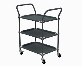 Транспортная тележка с 3мя полками 470х990х840мм (RAL7012)