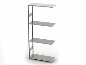 Стеллаж S90 2295х1280х300, 4 полки, доп. секция