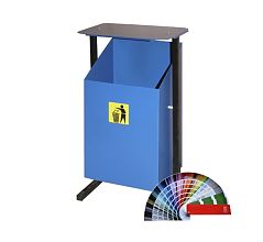 Металлическая урна «Уралочка 2 с крышкой»