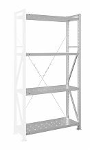 Стеллаж MS U 300x100x30/4 (Нагрузка на полку 200, перфорированная) ДС
