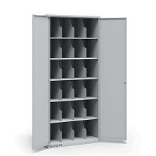 Металлический шкаф на 24 противогаза ХПГ-24-880, с двумя дверьми Металлический шкаф на 24 противогаза ХПГ-24-880, с двумя дверьми